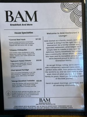 Menu photo 8 BAM Restaurant and Lounge Bremerton, WA