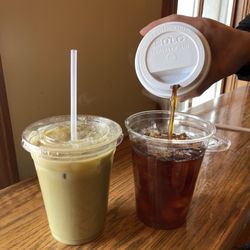 Canoe On the Run - Iced Matcha Latte and Iced Americano (comes with 2 shots of espresso)