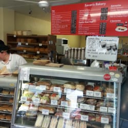 Savan's Bakery - Display case of pies and sandwiches