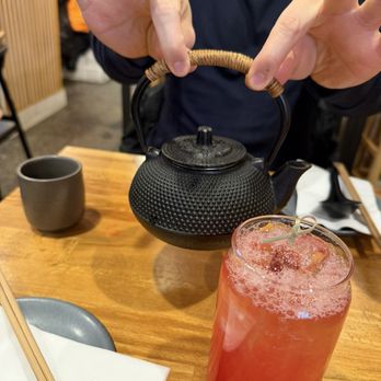 Youta Ramen - Mineola - Hot tea and Strawberry Soda - Ramen Near Me - Mineola, New York