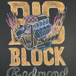 Big Block Brewing Redmond - Menu chalk art
