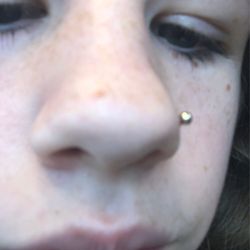 Blue Banana Bristol - I chose the gold stud which can later be a hoop they give the option to choose between a piercing gun or a needle