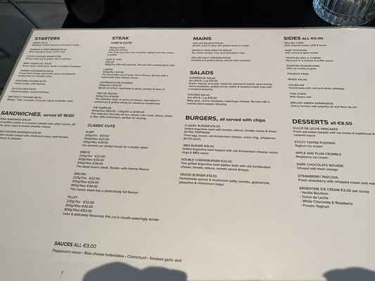 Menu photo 3 CAU Carne Argentina Amsterdam, NH Menu photo 3 CAU Carne Argentina Amsterdam, NH