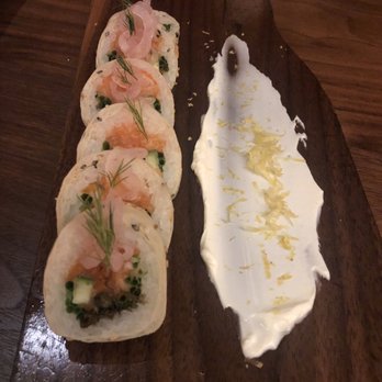 Uchi Miami - Salmon roll with crème fraîche - Asian Fusion Near Me - Miami, Florida