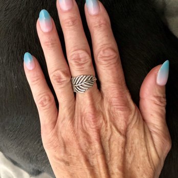 Bella Beauty Nails & Spa - Song's Almond ombré creation...He's awesome! - Nail Salons Near Me - Elburn, Illinois Bella Beauty Nails & Spa - Song's Almond ombré creation...He's awesome! - Nail Salons Near Me - Elburn, Illinois