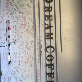 Dream Muscle Coffee - a whiteboard with writing on it - Coffee & Tea Near Me - Kansas City, Missouri