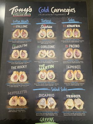 Menu photo 1 Tony's Italian Deli Spring, TX Menu photo 1 Tony's Italian Deli Spring, TX
