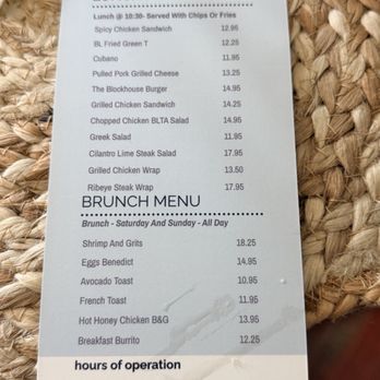 Blockhouse - Lunch/Brunch Menu - Breakfast & Brunch Near Me - Saint Hedwig, Texas