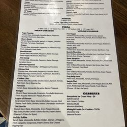 Zeeks Pizza - Food menu