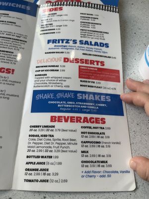 Menu photo 5 Fritz's Railroad Restaurant Shawnee, KS Menu photo 5 Fritz's Railroad Restaurant Shawnee, KS