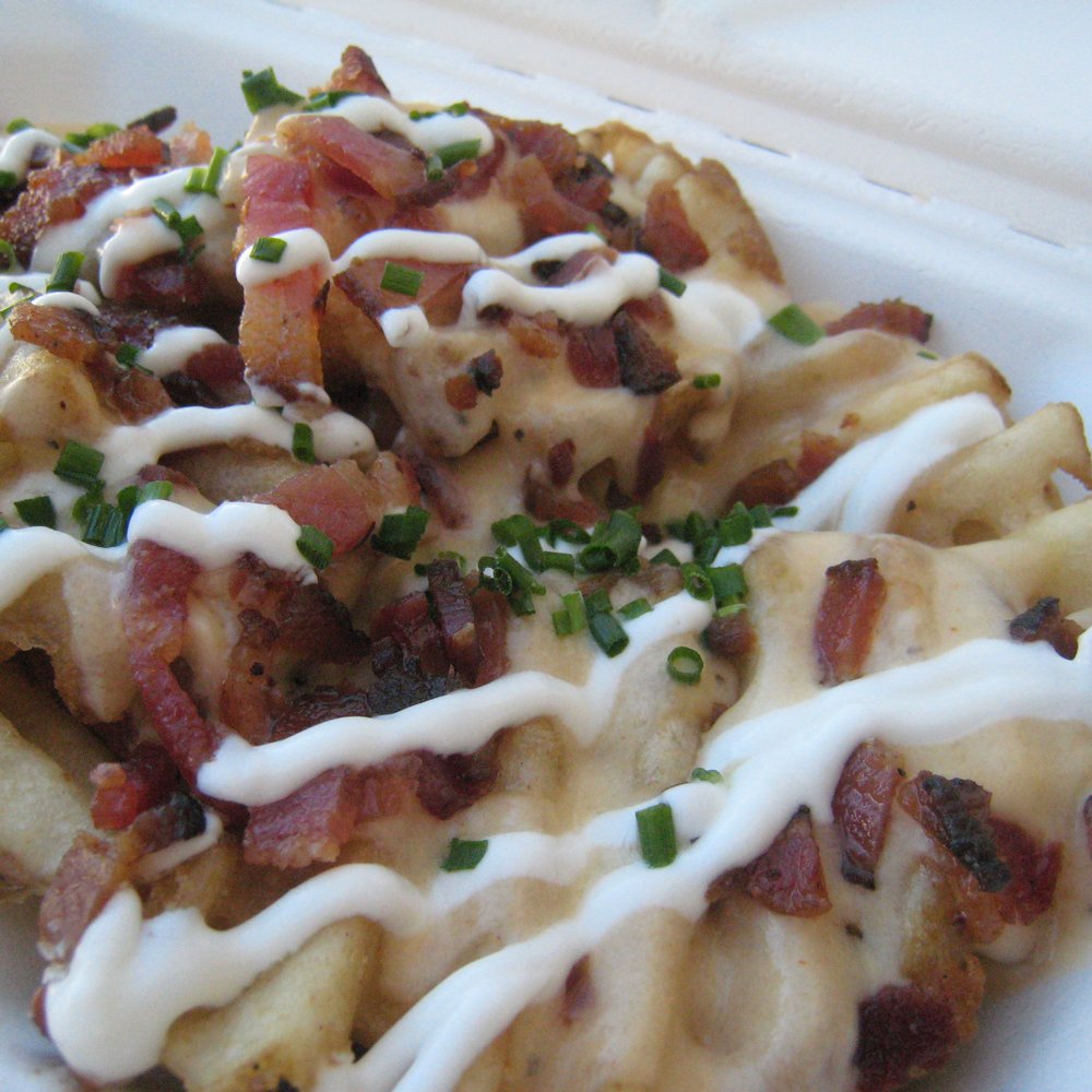 Bruxie - A "baked potato" waffle fries - Sandwiches Near Me - Orange, California Bruxie - A "baked potato" waffle fries - Sandwiches Near Me - Orange, California