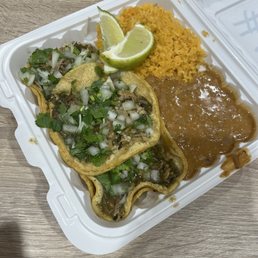Three taco plate Three taco plate