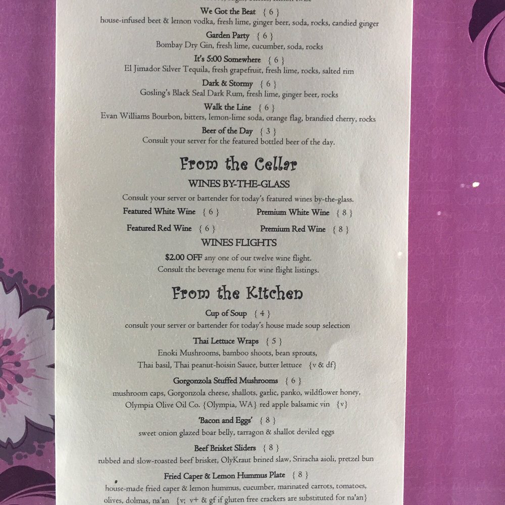 Swing Wine Bar & Cafe - Menu - New American Near Me - Olympia, Washington Swing Wine Bar & Cafe - Menu - New American Near Me - Olympia, Washington
