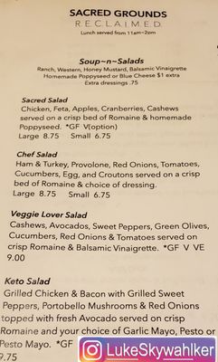 Menu photo 6 Sacred Grounds Lafayette, IN