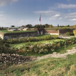 Aerial shot of the landscape of Fort Mifflin Aerial shot of the landscape of Fort Mifflin