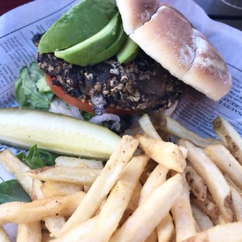 Bubba Gump Shrimp - Black bean burger - Seafood Near Me - Long Beach, California Bubba Gump Shrimp - Black bean burger - Seafood Near Me - Long Beach, California