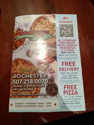 Menu photo 5 Rosati's Pizza Rochester, MN Menu photo 5 Rosati's Pizza Rochester, MN
