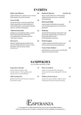 Menu photo 4 Esperanza Gainesville, FL Menu photo 4 Esperanza Gainesville, FL