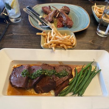 Rooftop - Short ribs for me. Lamb chops for the friend. We asked for fries instead of mashed potatoes. So good. I took the rest home. - New American Near Me - Walnut Creek, California