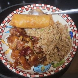 Number 1 Chinese Restaurant - General Tso combo with fried rice and an egg roll