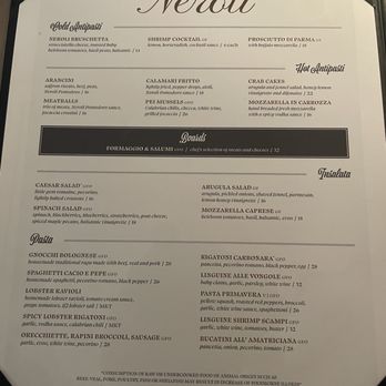 Neroli Ristorante - Dinner menu - Italian Near Me - Westwood, Massachusetts Neroli Ristorante - Dinner menu - Italian Near Me - Westwood, Massachusetts