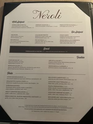 Menu photo 7 Neroli Ristorante Westwood, MA Menu photo 7 Neroli Ristorante Westwood, MA