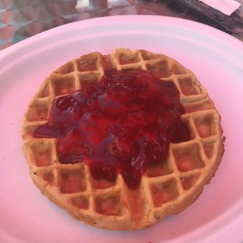 Spork Cafe - Belgian waffle with strawberry topping - Bakeries Near Me - Elkton, Maryland Spork Cafe - Belgian waffle with strawberry topping - Bakeries Near Me - Elkton, Maryland