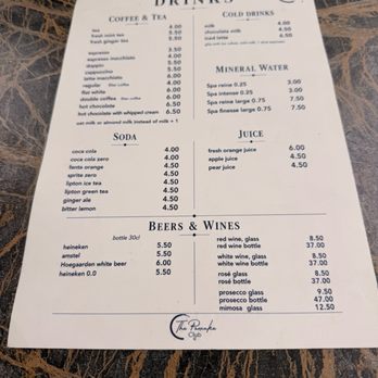 The Pancake Club - Drinks Menu 07/26 - Pancakes Near Me - Amsterdam, New Hampshire