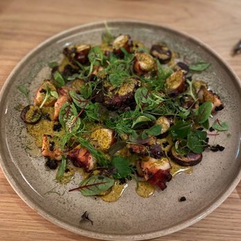 Osteria Giulia - Polpo Alla Griglia-gilled octopus, seaweed butter, pomodori Soleggiati and smoked potato - Italian Near Me - Toronto, Ontario