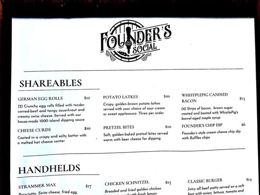 Menu photo 1 Founder's Social Jekyll Island, GA Menu photo 1 Founder's Social Jekyll Island, GA