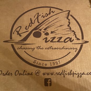 Redfish Pizza & bar - a pizza box on a table - Pizza Near Me - Houma, Louisiana Redfish Pizza & bar - a pizza box on a table - Pizza Near Me - Houma, Louisiana