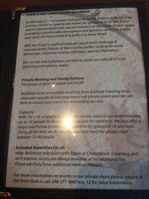 Menu photo 7 Palazzo di Bocce Orion, MI Menu photo 7 Palazzo di Bocce Orion, MI