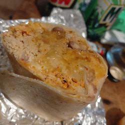 Tacos El Pinolero - Chicken burrito w/hot salsa