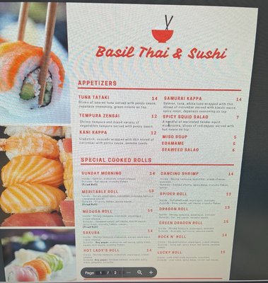 Menu photo 1 Basil Thai Blue Ash, OH