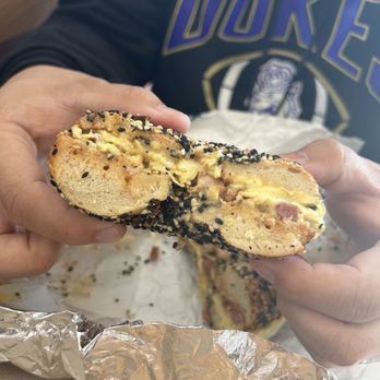 Bagel Joy - Butcher's Egg on everything bagel - Breakfast & Brunch Near Me - Fairfax, Virginia