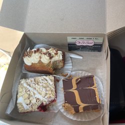 Hummingbird Cake, Peanut Butter Bar, Cherry Almond Bar