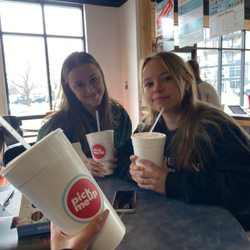 Pick Me Up - At the terrace!!! drinking up some diet coke. yum. it's our fuel.