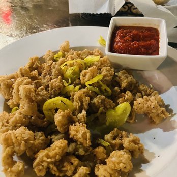 Tuscan Slice - Calamari is all breading - Pizza Near Me - Waxahachie, Texas Tuscan Slice - Calamari is all breading - Pizza Near Me - Waxahachie, Texas