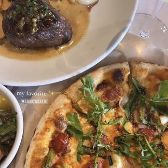 La Bicyclette - Steak au Poivre and the Basque pizza - French Near Me - Carmel, California