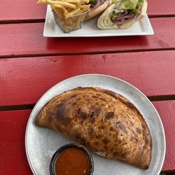 Pat's Pizza - Veggie calzone added sausage  Italian sub