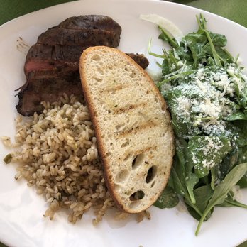 Tender Greens - My go to order of steak plate with baby arugula and brown rice - New American Near Me - Pasadena, California Tender Greens - My go to order of steak plate with baby arugula and brown rice - New American Near Me - Pasadena, California