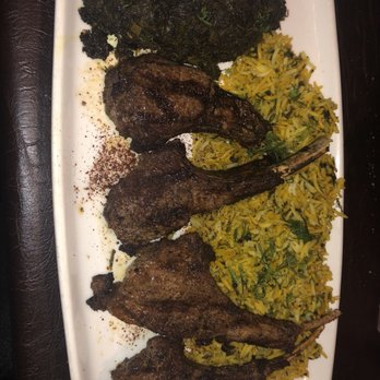 Bistro Aracosia - Lamb chops over quabali rice and sabzi - Afghan Near Me - Washington, DC, District of Columbia Bistro Aracosia - Lamb chops over quabali rice and sabzi - Afghan Near Me - Washington, DC, District of Columbia