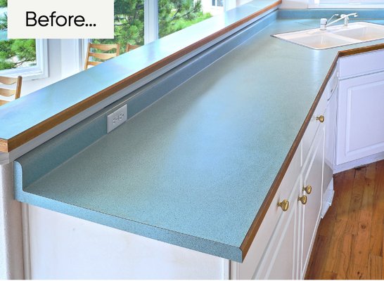 Miracle Method- Countertop Refinishing - Miracle Method can repair and refinish your laminate, tile and Corian® countertops in place. We complete the transformation in just 2-3 days with no demolition and at a fraction of the cost of granite or stone. We know color is important when selecting the finishes for your home. Choose from over 30 colors from our Natural Accents® beautiful stone-look finishes. The beauty is undeniable and the price is surprisingly affordable.
Our finishes are easy to care for too! Many granite countertops require frequent sealing and maintenance. Our surfaces can be easily cleaned with any non-abrasive, liquid cleaners or mild soap and water. No extra maintenance steps are required.
We can add a new edge to your straight edge countertops. A rounded bull-nose profile softens the look of your counters and can improve the look and feel of your kitchen. Softer edges and a beautiful stone finish can dramatically upgrade your kitchen. Free Consultations Book Now! Miracle Method- Countertop Refinishing - Miracle Method can repair and refinish your laminate, tile and Corian® countertops in place. We complete the transformation in just 2-3 days with no demolition and at a fraction of the cost of granite or stone. We know color is important when selecting the finishes for your home. Choose from over 30 colors from our Natural Accents® beautiful stone-look finishes. The beauty is undeniable and the price is surprisingly affordable.
Our finishes are easy to care for too! Many granite countertops require frequent sealing and maintenance. Our surfaces can be easily cleaned with any non-abrasive, liquid cleaners or mild soap and water. No extra maintenance steps are required.
We can add a new edge to your straight edge countertops. A rounded bull-nose profile softens the look of your counters and can improve the look and feel of your kitchen. Softer edges and a beautiful stone finish can dramatically upgrade your kitchen. Free Consultations Book Now!