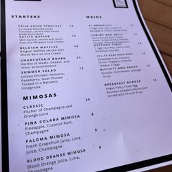 BarVista - Menu brunch