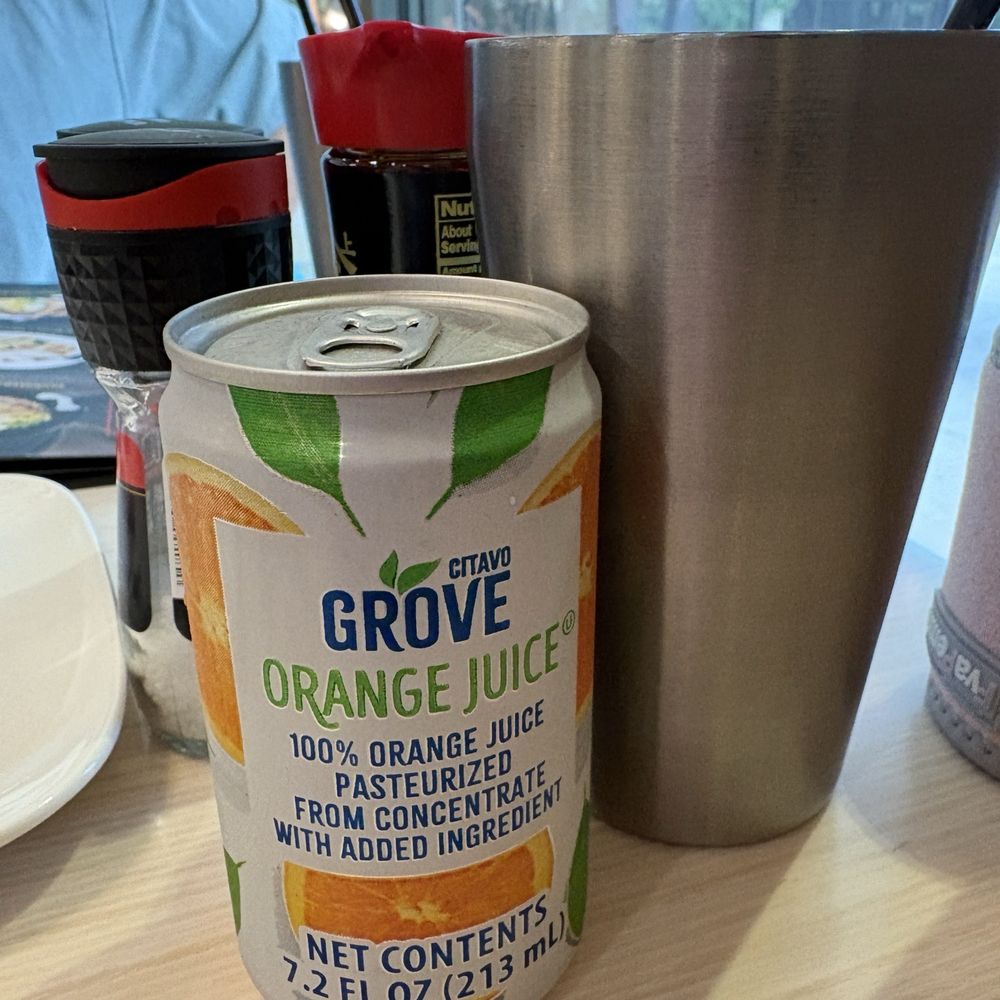 Iza Robata Humble - Interesting...OJ in a can, but I liked it! - Japanese Near Me - Humble, Texas Iza Robata Humble - Interesting...OJ in a can, but I liked it! - Japanese Near Me - Humble, Texas