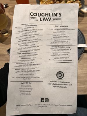 Menu photo 8 Coughlin's Law Kitchen & Brew Pub Pittsburgh, PA Menu photo 8 Coughlin's Law Kitchen & Brew Pub Pittsburgh, PA