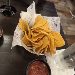 Chips and salsa...I forgot to take a pic of anything else.