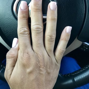 Envy Nails - Acrylic full set, short baby pink nails. - Nail Salons Near Me - Citrus Heights, California