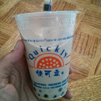 Quickly - Tapioca milk tea ($1.10) - Drink is a little sweet and the boba is a little hard but its good for the price!!! - Juice Bars & Smoothies Near Me - Artesia, California