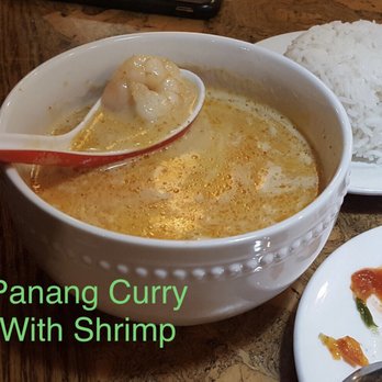 Sticky Rice - Panang Curry with shrimp - Laotian Near Me - Champaign, Illinois Sticky Rice - Panang Curry with shrimp - Laotian Near Me - Champaign, Illinois